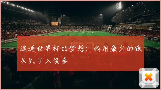 追逐世界杯的梦想:我用最少的钱买到了入场券