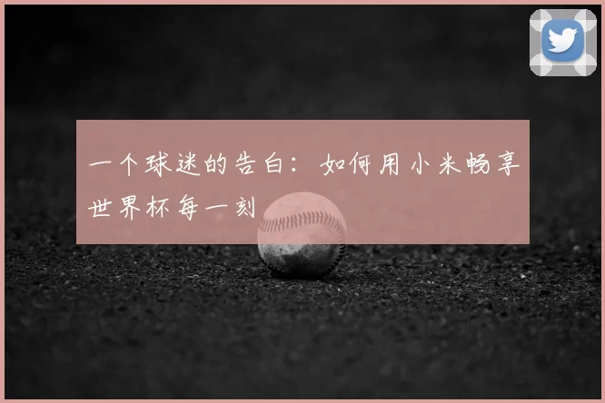 一个球迷的告白：如何用小米畅享世界杯每一刻